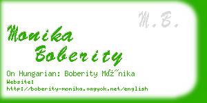monika boberity business card